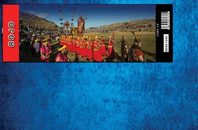 Boleto Inti Raymi 2026. Sección roja